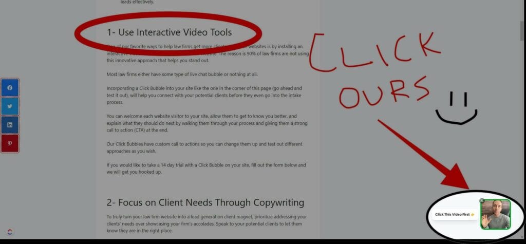 Click Bubble Lawyer VIdeo Marketing